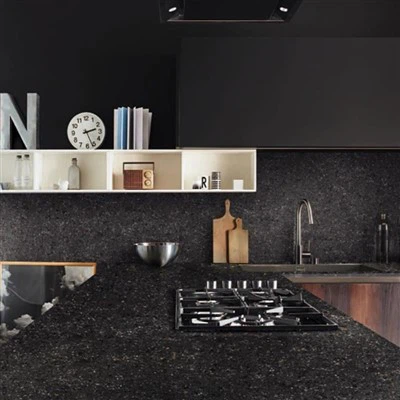 Чорна плитка Terrazzo для кухонної стільниці